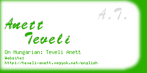 anett teveli business card